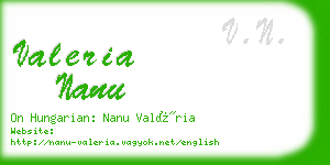 valeria nanu business card